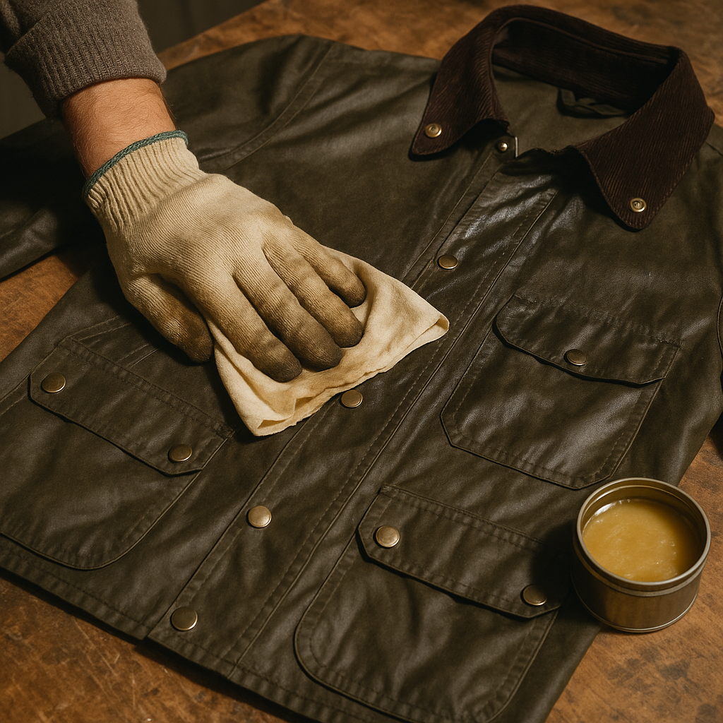 encerar Barbour chaqueta encerada restaurar impermeabilidad