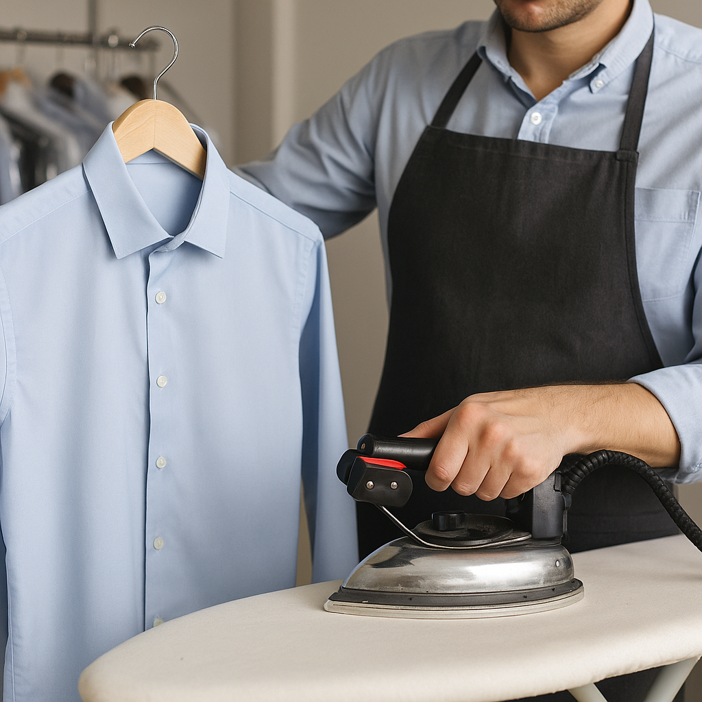 planchado profesional de camisas en tintorería