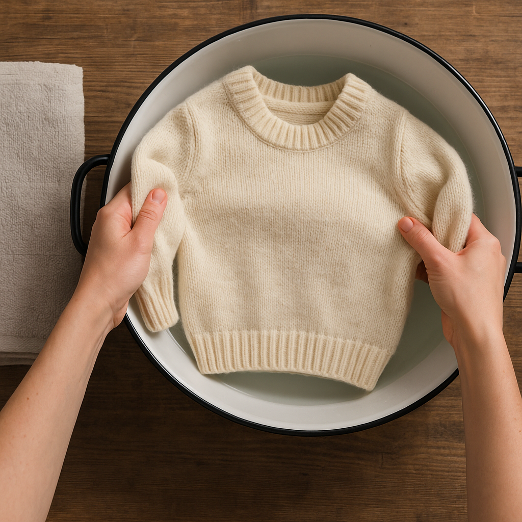 cómo recuperar un jersey de lana encogido lavado en exceso