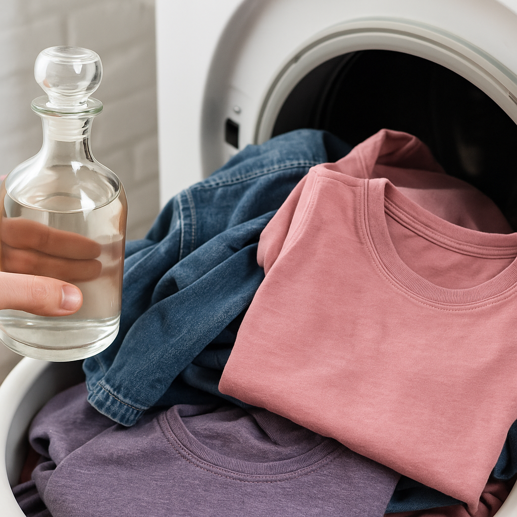 Ropa destenida vinagre recuperada tras lavado