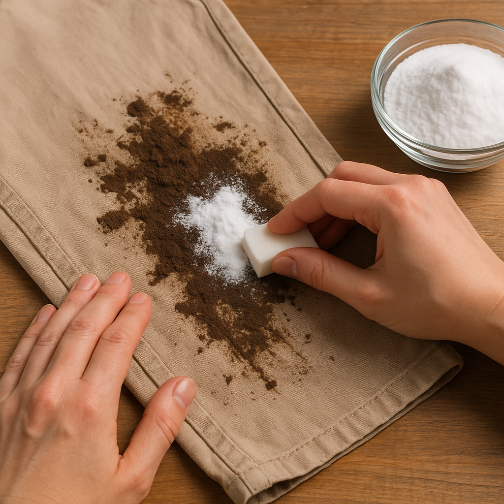 quitar manchas de barro con bicarbonato en prendas de ropa y sábanas