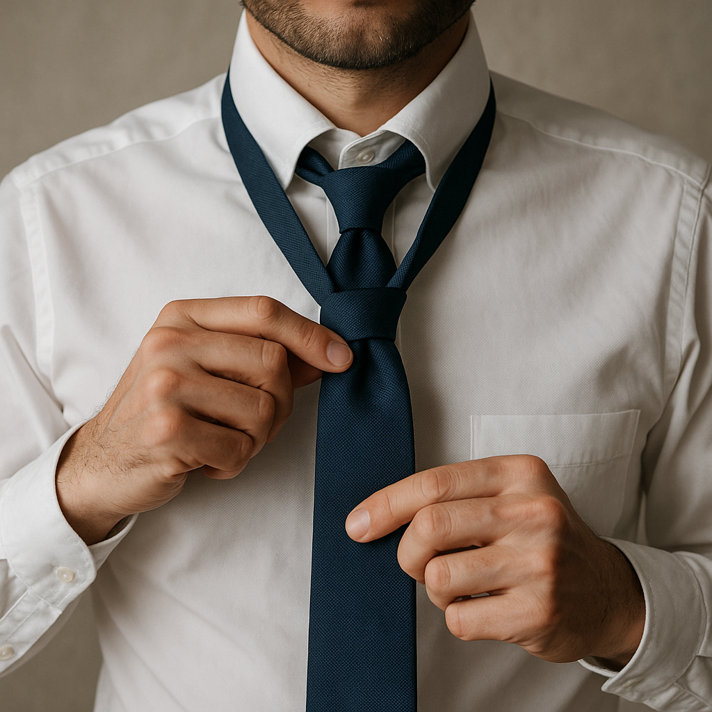 Cómo hacer un nudo simple corbata: guía visual paso a paso