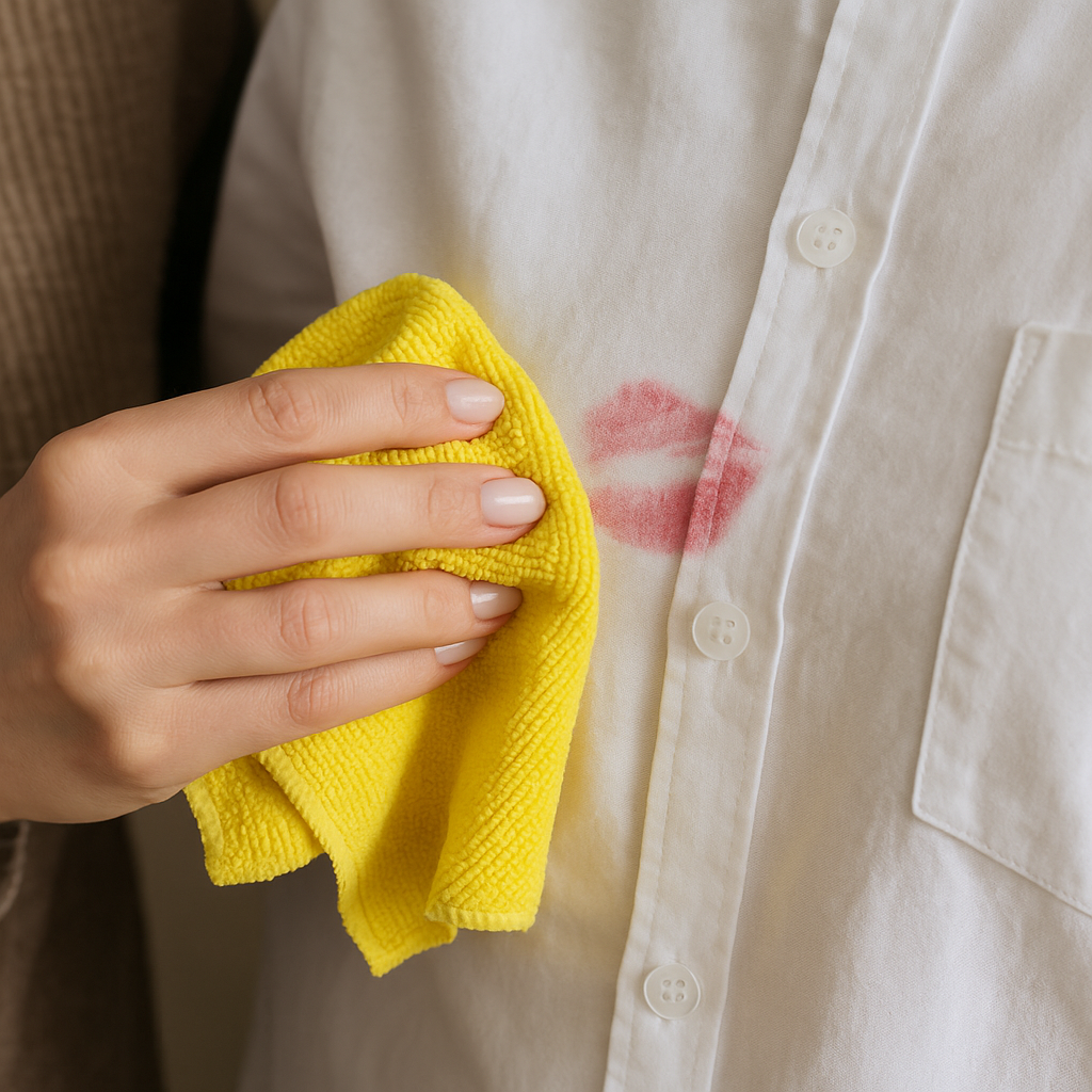 ropa con manchas de pintalabios y cómo eliminarlas fácilmente