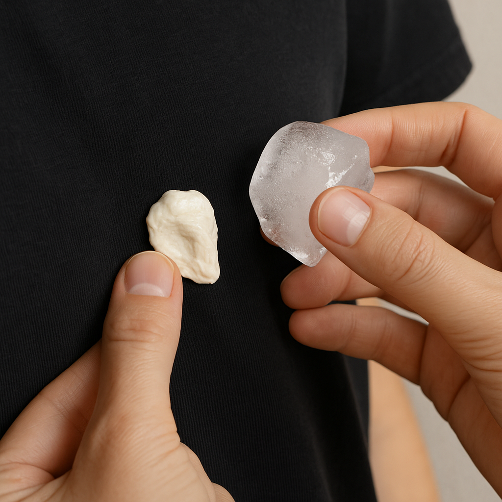 quitar chicle de ropa negra con métodos caseros y profesionales