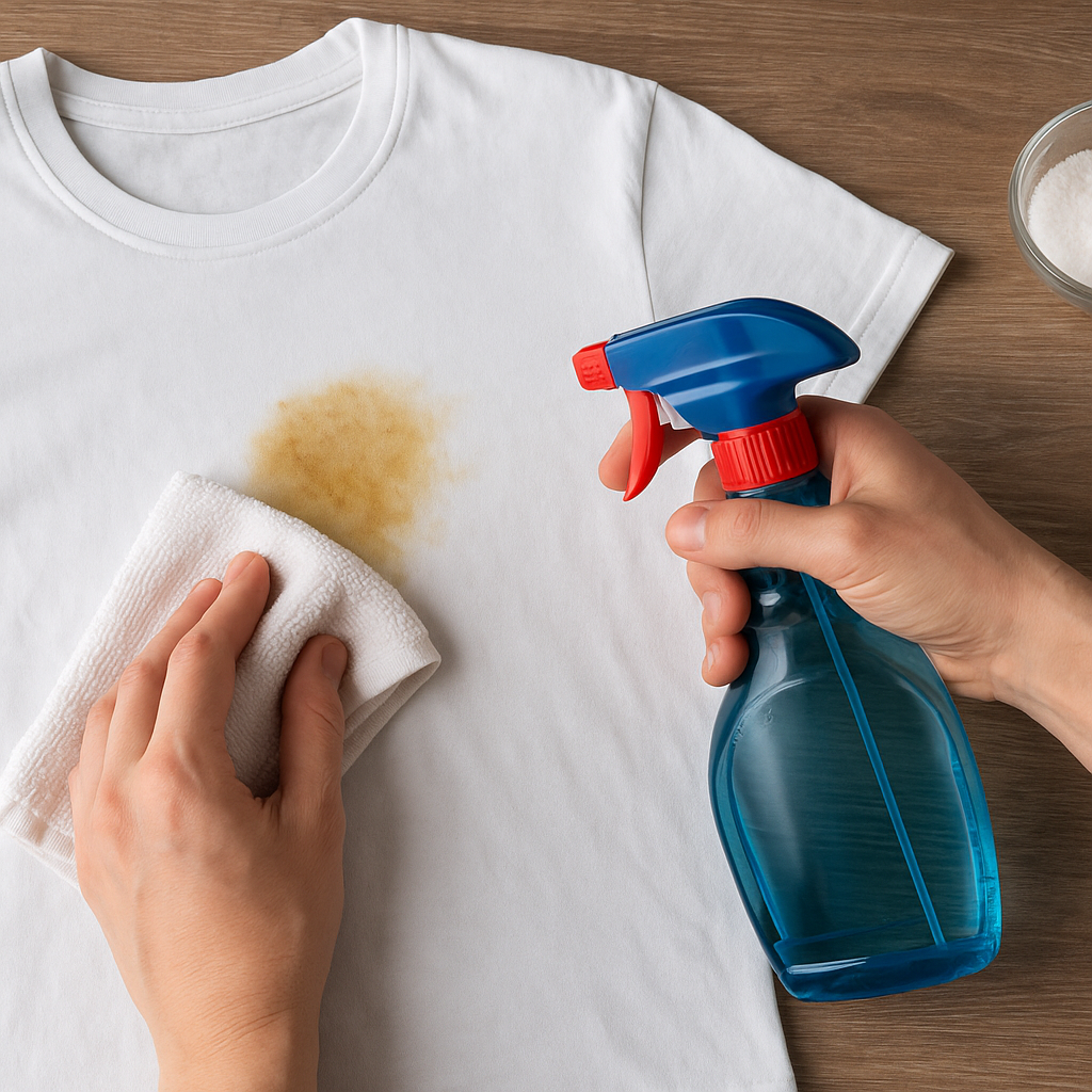 como quitar manchas de grasa, ropa limpia y planchada