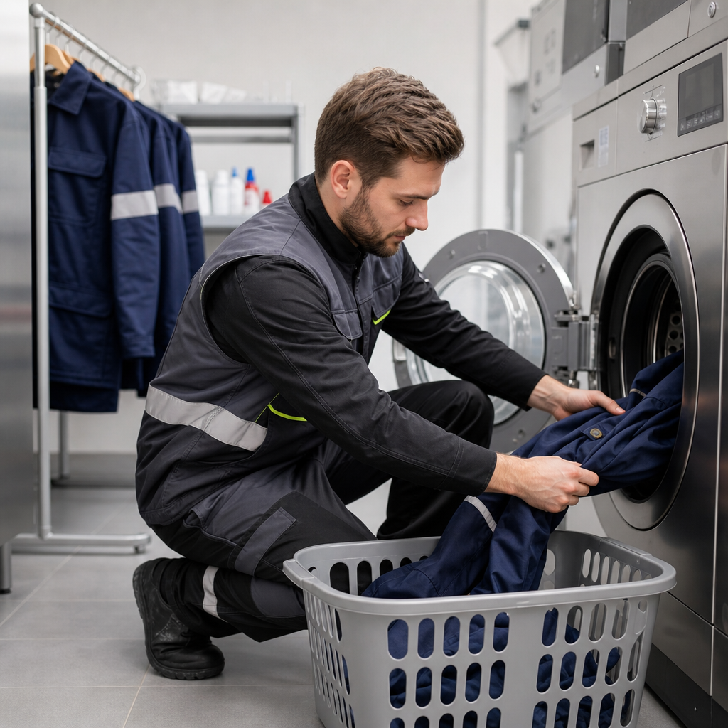 lavado uniformes instaladores en servicio profesional de lavandería