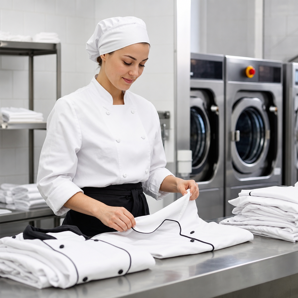 limpieza de uniformes cocina en servicio profesional de lavandería