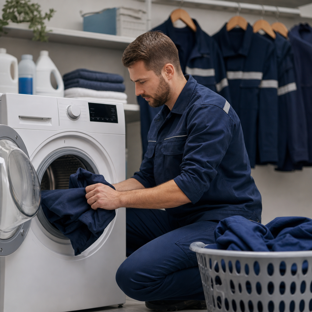 lavado uniformes instaladores en servicio profesional de lavandería