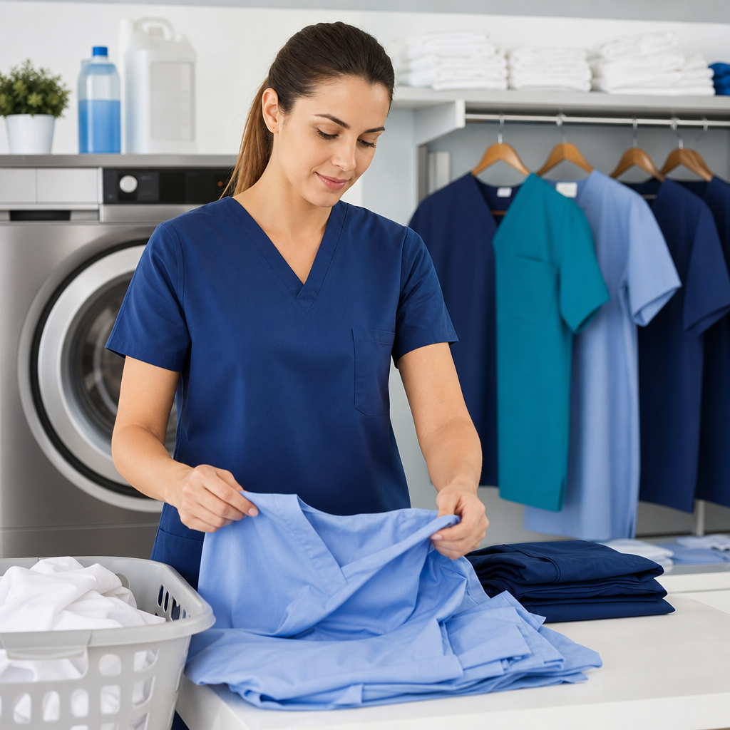 limpieza de uniformes médicos en servicio profesional de lavandería