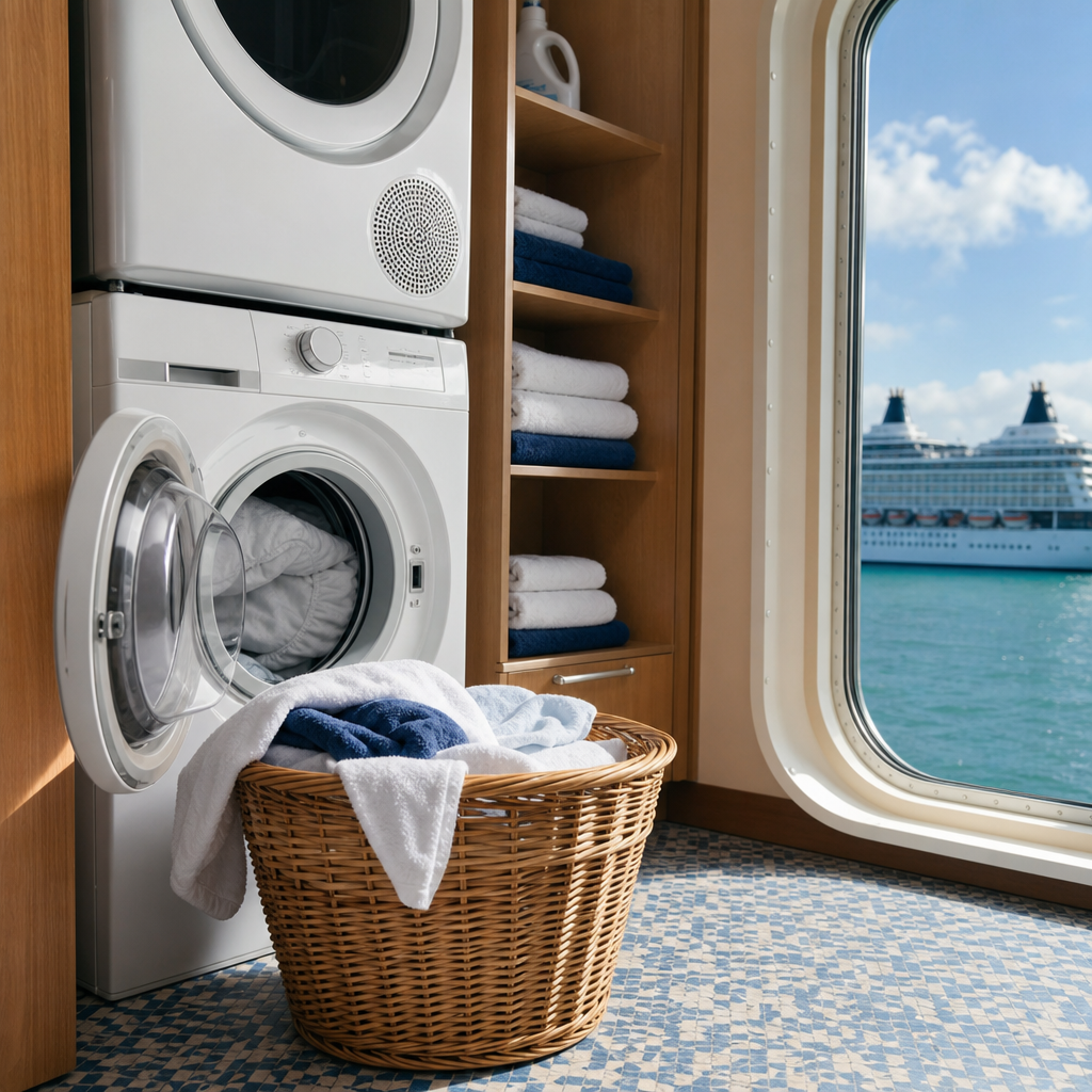 servicio de lavandería cruceros con lavado y planchado profesional a bordo