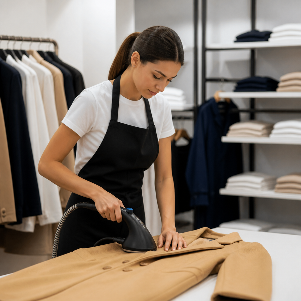 mantenimiento prendas retail en proceso profesional de lavandería y tintorería