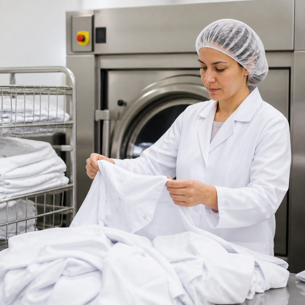 limpieza de uniformes alimentarios en servicio profesional de lavandería